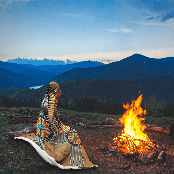 Native American Hooded Blanket
