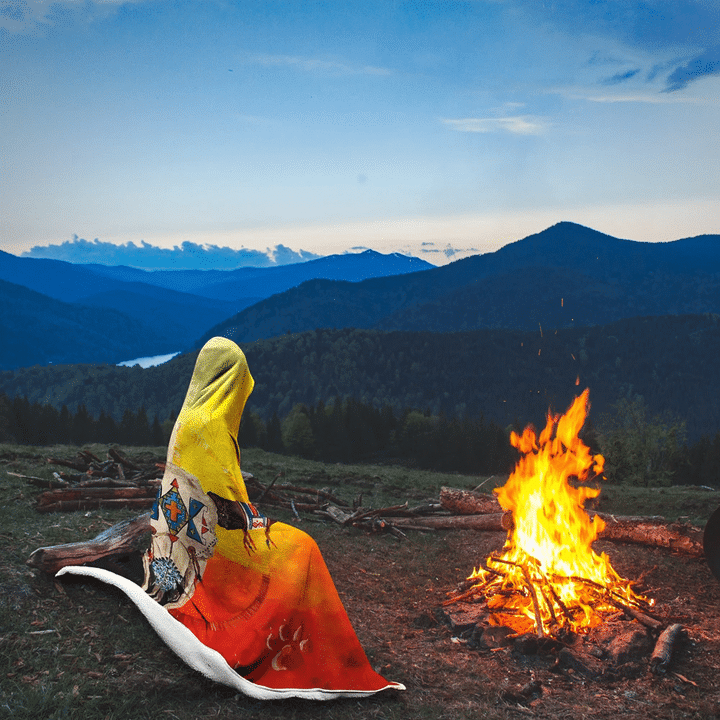 Native American Hooded Blanket