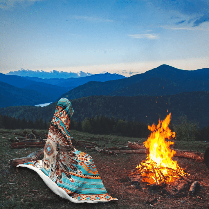 Native American Hooded Blanket