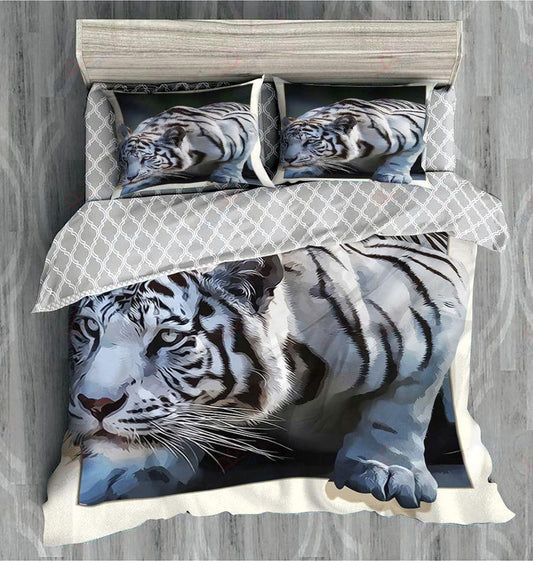 White Tiger Power Bedding Set SU200601-Quilt-SUN-King-Vibe Cosy™