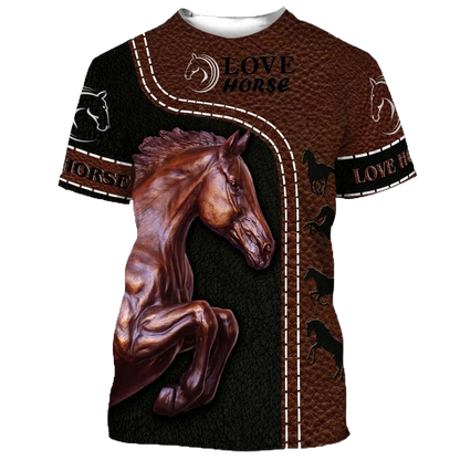 Love Horse 3D All Over Printed Shirts For Men And Women TN