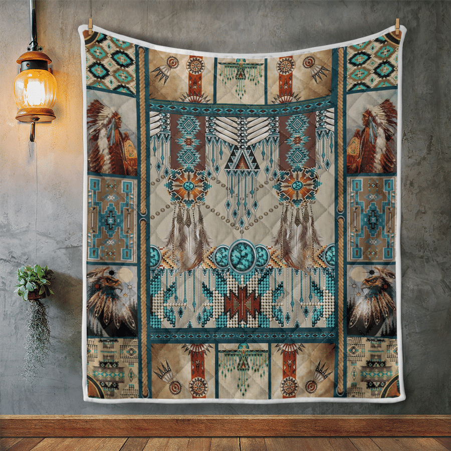 Native American 3D All Over Printed Quilt