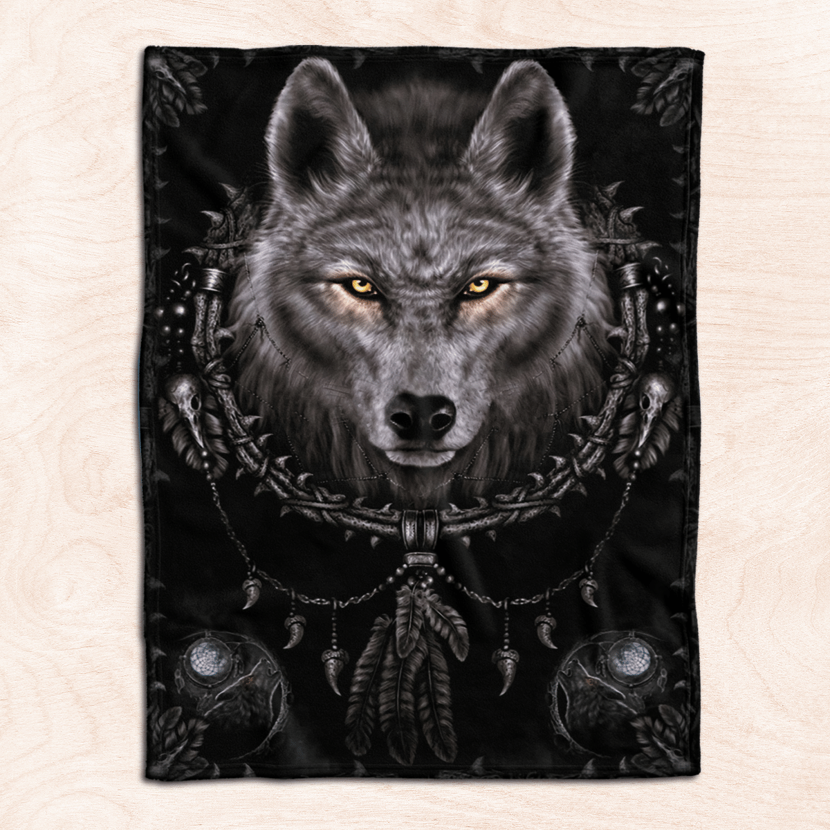 Native American 3D All Over Printed Blanket
