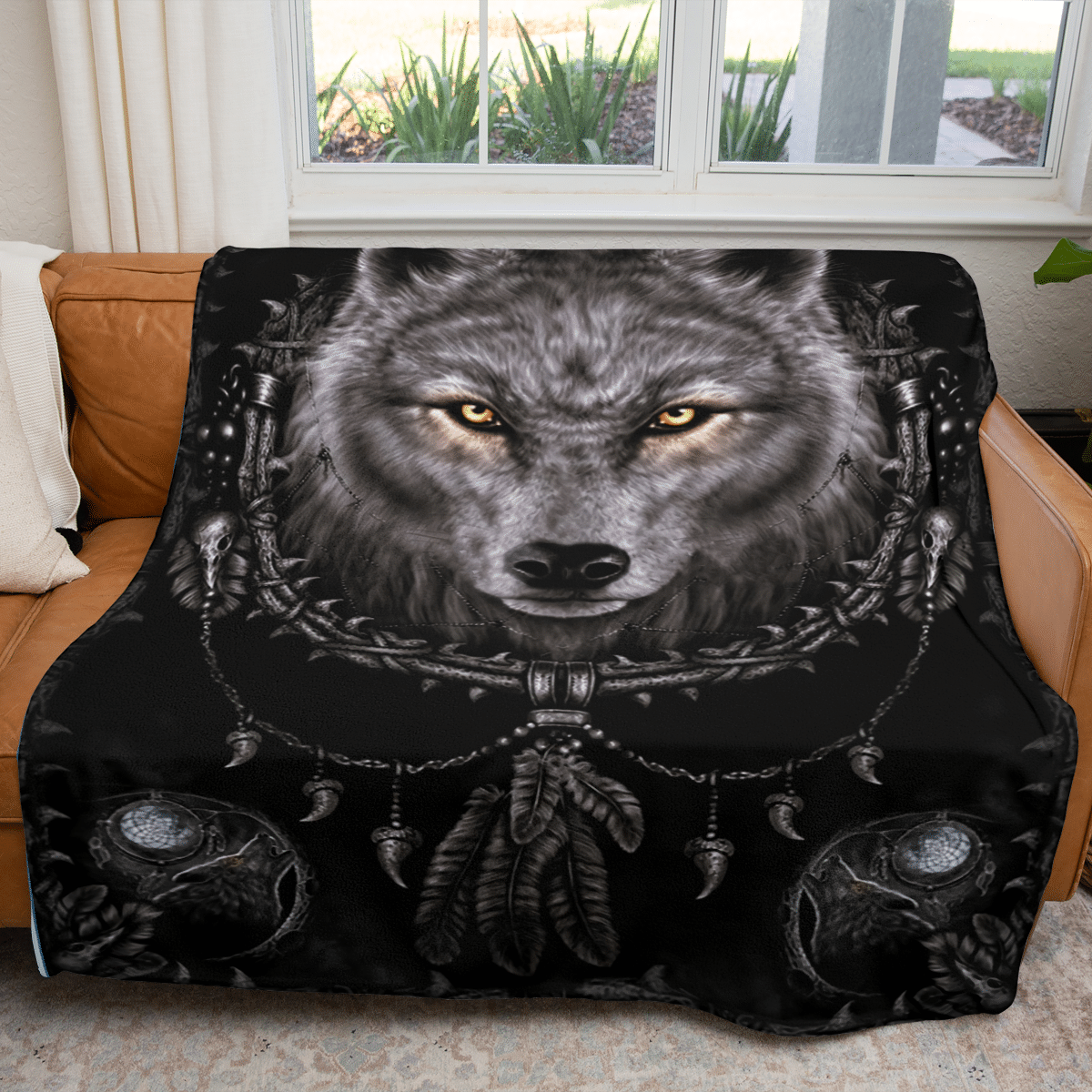 Native American 3D All Over Printed Blanket