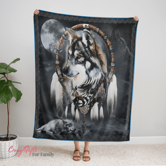 Native American 3D All Over Printed Blanket