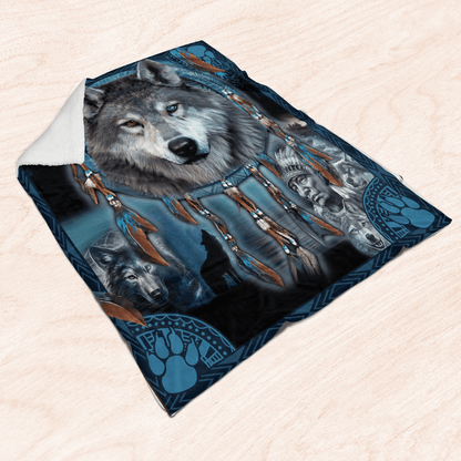 Native American 3D All Over Printed Blanket