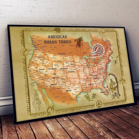Native American 3D Printed Horizontal Poster