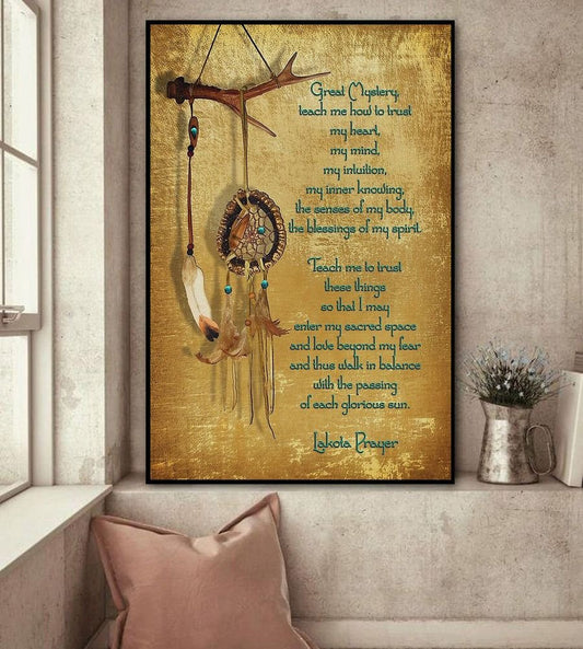 Native American 3D Printed Vertical Poster