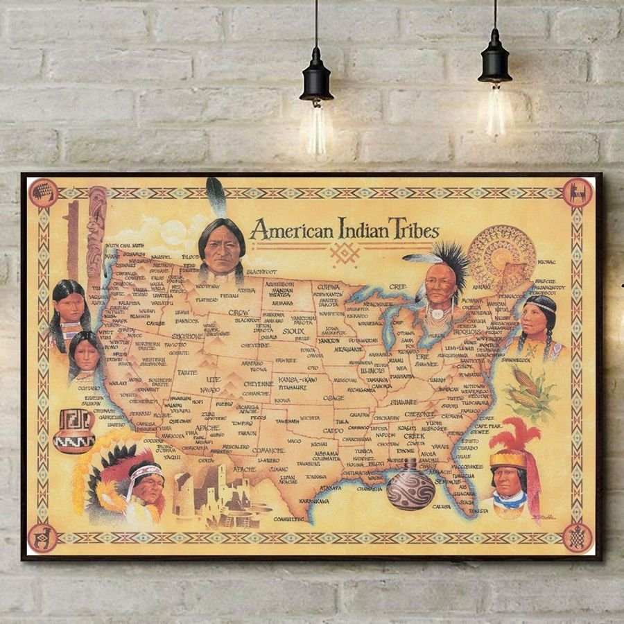Native American 3D Printed Horizontal Poster