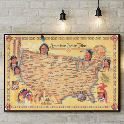 Native American 3D Printed Horizontal Poster