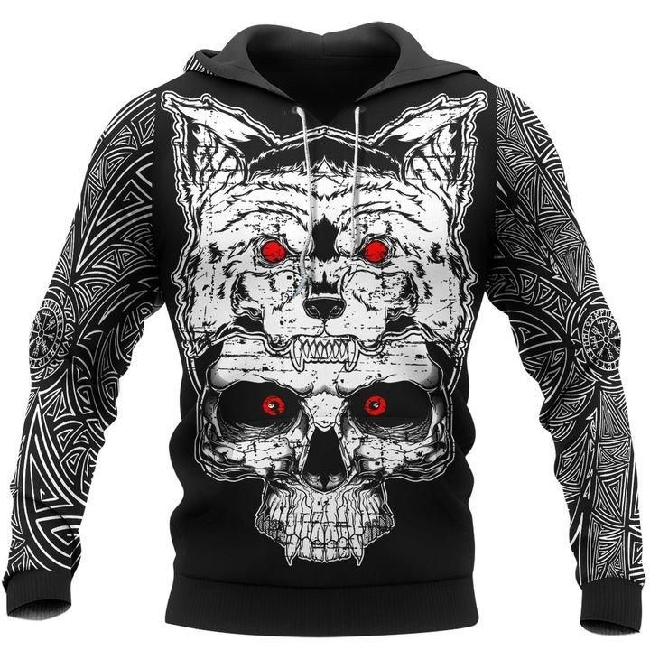 Viking Skull Hoodie For Men And Women