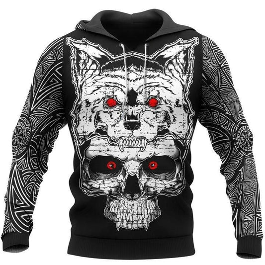 Viking Skull Hoodie For Men And Women