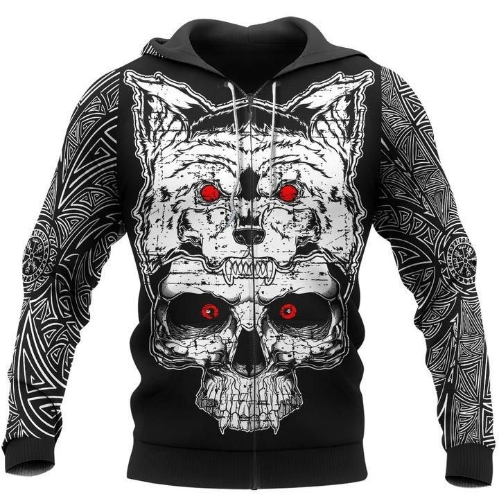 Viking Skull Hoodie For Men And Women
