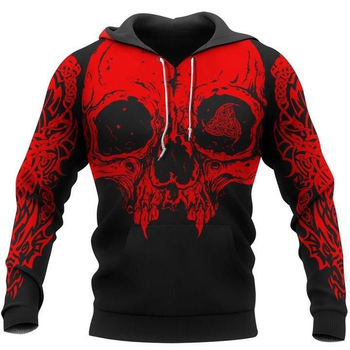 Viking Skull Hoodie For Men And Women