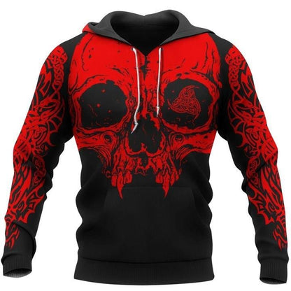 Viking Skull Hoodie For Men And Women