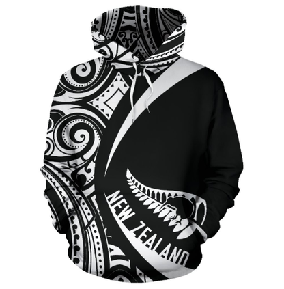 New Zealand Maori Pattern Hoodie - Circle Style - White HC-Apparel-Huyencass-Hoodie-S-Vibe Cosy™