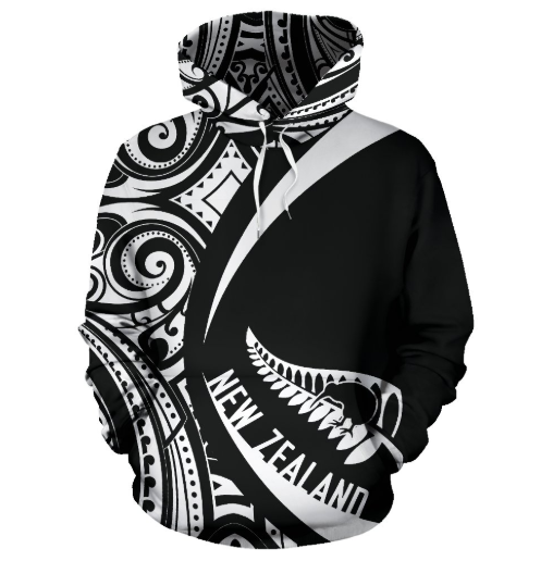 New Zealand Maori Pattern Hoodie - Circle Style - White HC-Apparel-Huyencass-Hoodie-S-Vibe Cosy™