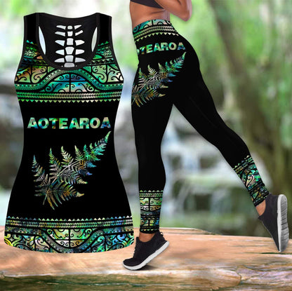 Aotearoa Maori New zealand tank top & leggings outfit for women-Apparel-PL8386-S-S-Vibe Cosy™