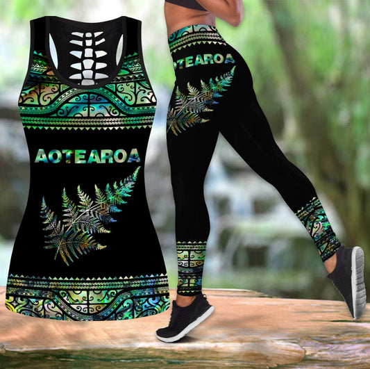 Aotearoa Maori New zealand tank top & leggings outfit for women-Apparel-PL8386-S-S-Vibe Cosy™