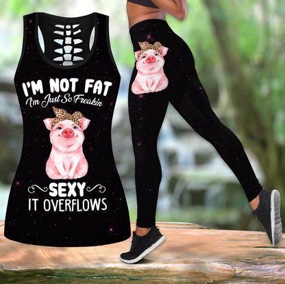 I'm Not Fat I'm Just Freakin Sexy It's Overflows Combo Tank + Legging DQB07312004-Apparel-TA-S-S-Vibe Cosy™