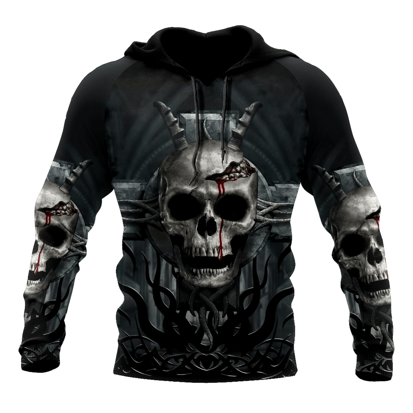 Premium Skull Cross All Over Printed Shirts For Men And Women MEI