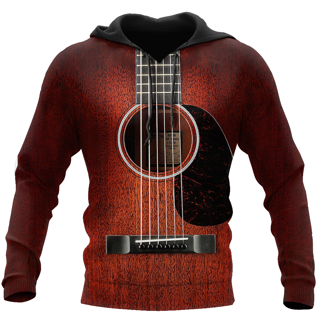 Wood Guitar 3D All Over Printes-Apparel-HP Arts-Hoodie-S-Vibe Cosy™