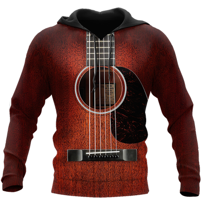 Wood Guitar 3D All Over Printes-Apparel-HP Arts-Hoodie-S-Vibe Cosy™