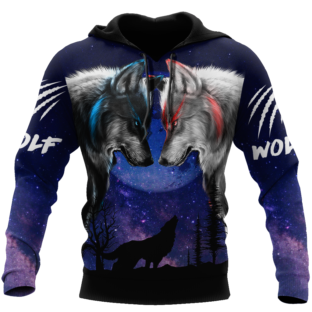 Wolf 3D All Over Printed Shirts For Men and Women AM260402-Apparel-TT-Hoodie-S-Vibe Cosy™