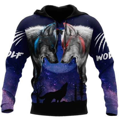 Wolf 3D All Over Printed Shirts For Men and Women AM260402-Apparel-TT-Hoodie-S-Vibe Cosy™