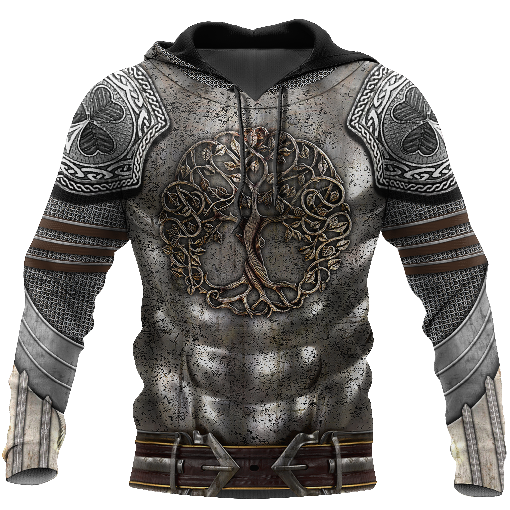 Irish Armor Warrior Knight Chainmail 3D All Over Printed Shirts For Men and Women AM260202-Apparel-TT-Hoodie-S-Vibe Cosy™