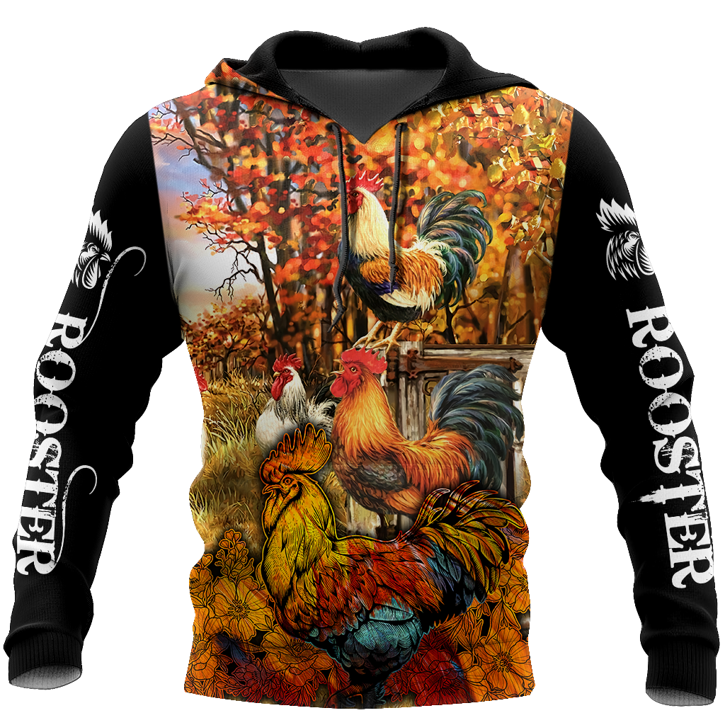 Rooster 3D All Over Printed Shirts for Men and Women AM030106-Apparel-TT-Hoodie-S-Vibe Cosy™