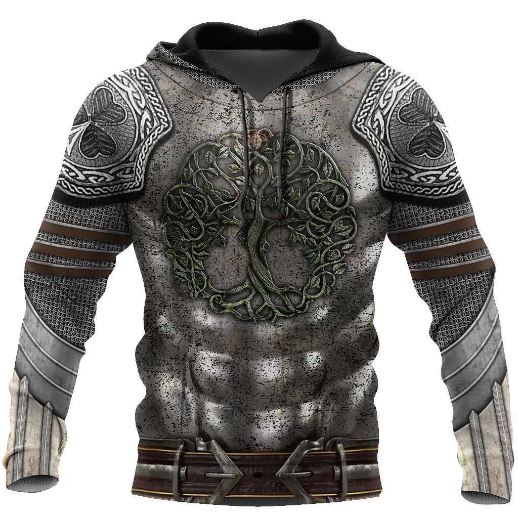 Irish Armor Warrior Knight Chainmail 3D All Over Printed Shirts For Men and Women AM260201-Apparel-TT-Hoodie-S-Vibe Cosy™