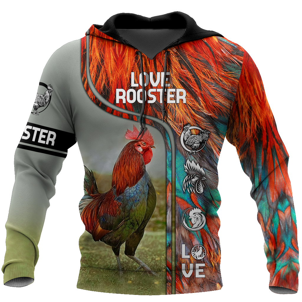 Rooster 3D All Over Printed Shirts for Men and Women AM030101-Apparel-TT-Hoodie-S-Vibe Cosy™