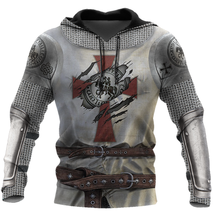 3D All Over Printed Knight Templar Version 3.0-Apparel-HP Arts-Hoodie-S-Vibe Cosy™