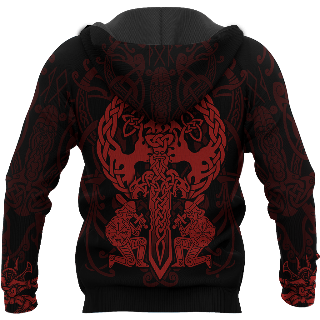 Viking Odin Style 2-Apparel-HP Arts-Hoodie-S-Vibe Cosy™