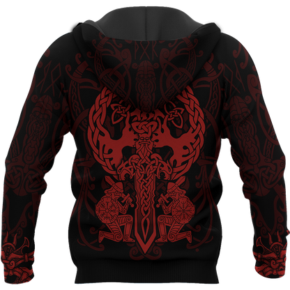 Viking Odin Style 2-Apparel-HP Arts-Hoodie-S-Vibe Cosy™