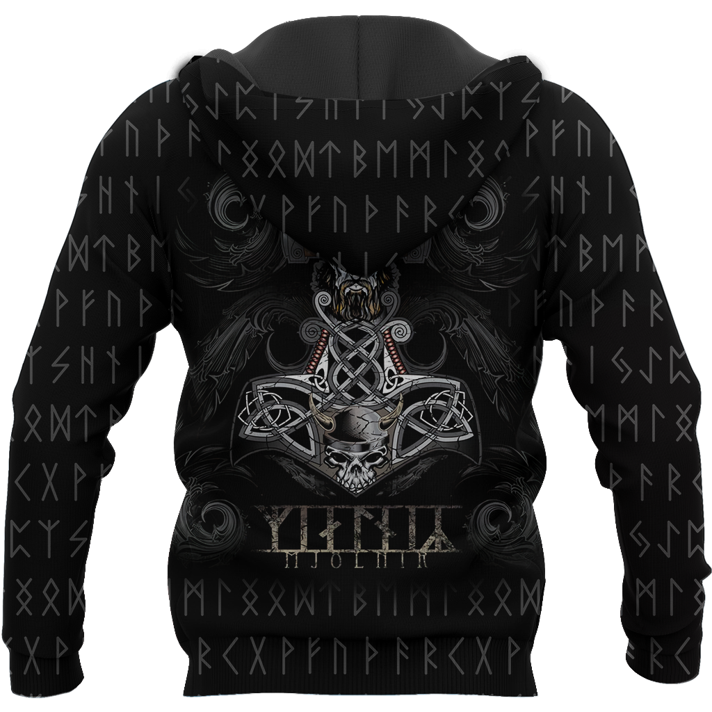 Viking Hoodie Mjolnir-Apparel-HP Arts-Hoodie-S-Vibe Cosy™