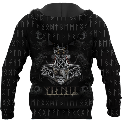 Viking Hoodie Mjolnir-Apparel-HP Arts-Hoodie-S-Vibe Cosy™
