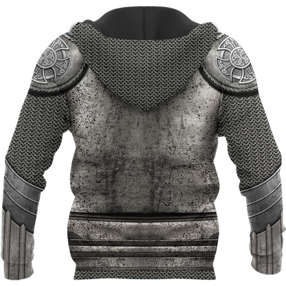 Irish Armor Knight Warrior Chainmail 3D All Over Printed Shirts For Men and Women AM280202-Apparel-TT-Hoodie-S-Vibe Cosy™