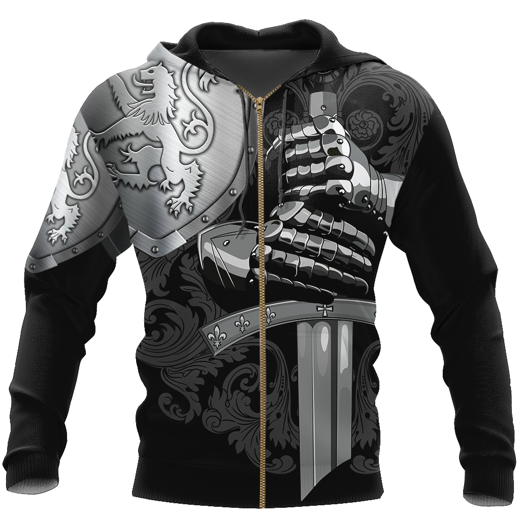 Scottish Lion Armor 3D All Over Printed Shirts for Men and Women AM240201-Apparel-TT-Zipped Hoodie-S-Vibe Cosy™