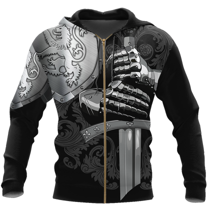 Scottish Lion Armor 3D All Over Printed Shirts for Men and Women AM240201-Apparel-TT-Zipped Hoodie-S-Vibe Cosy™