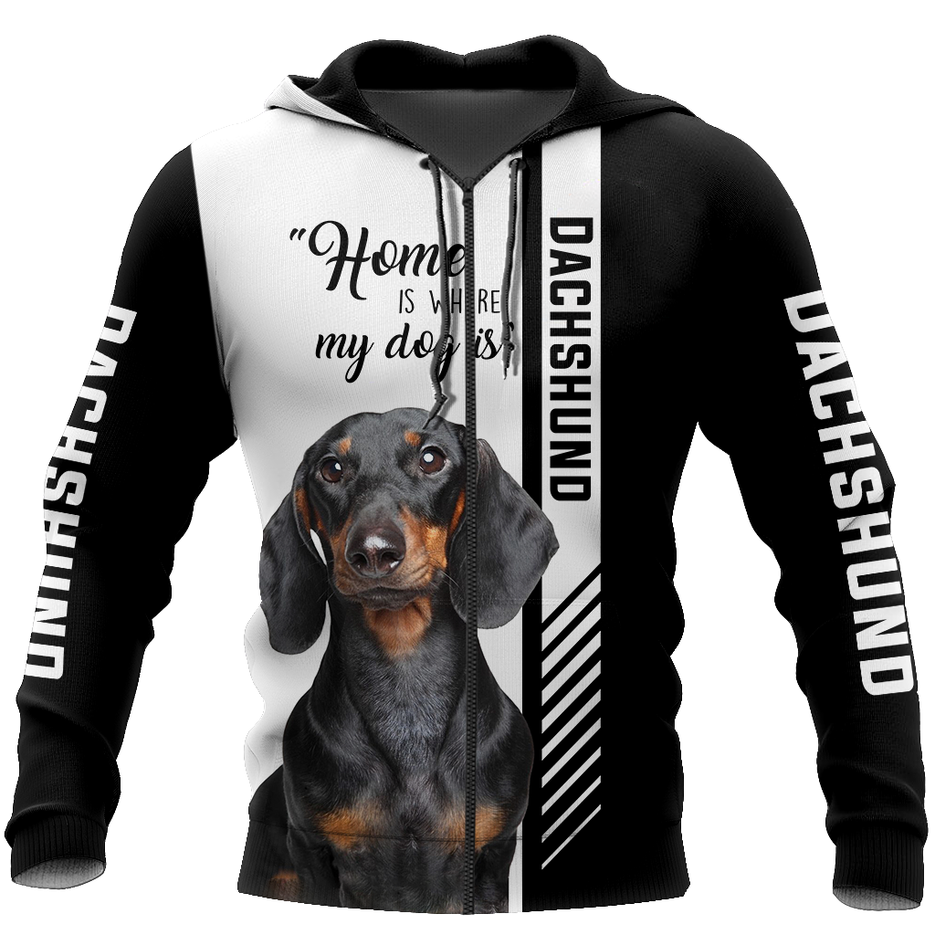 Dachshund 3D All Over Printed Shirts for Men and Women AM090102-Apparel-TT-Zipped Hoodie-S-Vibe Cosy™