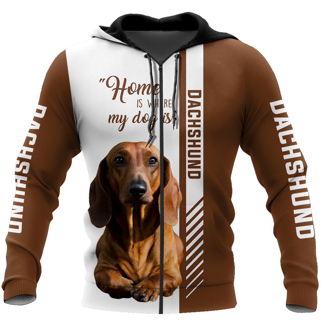 Dachshund 3D All Over Printed Shirts for Men and Women AM090101-Apparel-TT-Zipped Hoodie-S-Vibe Cosy™