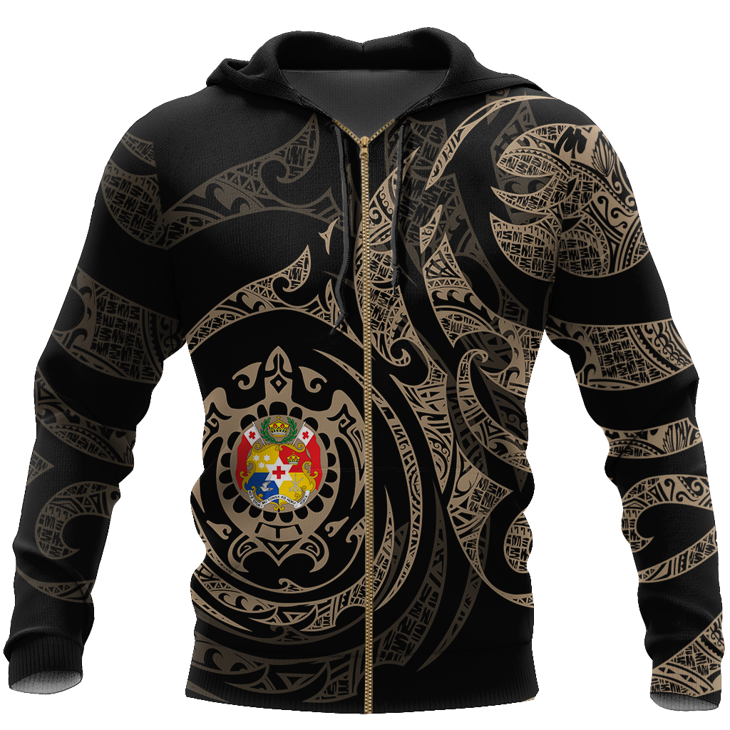 Tonga in My Heart Polynesian Tattoo Style 3D Printed Shirts AM190205-Apparel-TT-Zipped Hoodie-S-Vibe Cosy™