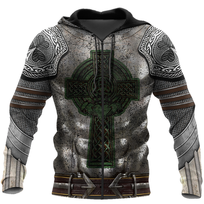 Irish Armor Warrior Chainmail 3D All Over Printed Shirts For Men and Women AM250204-Apparel-TT-Zipped Hoodie-S-Vibe Cosy™