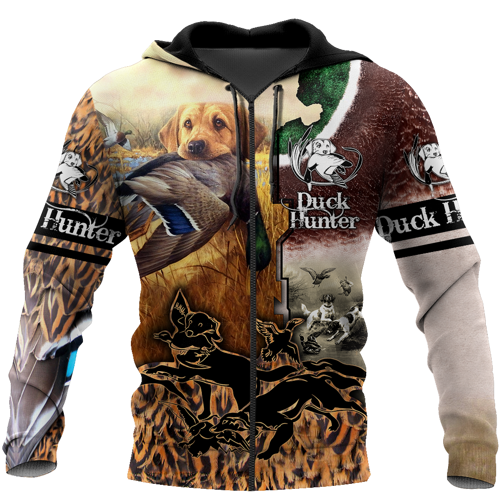 Mallard Duck Hunting 3D Printing Shirts for Men and Women AM020105-Apparel-TT-Zipped Hoodie-S-Vibe Cosy™