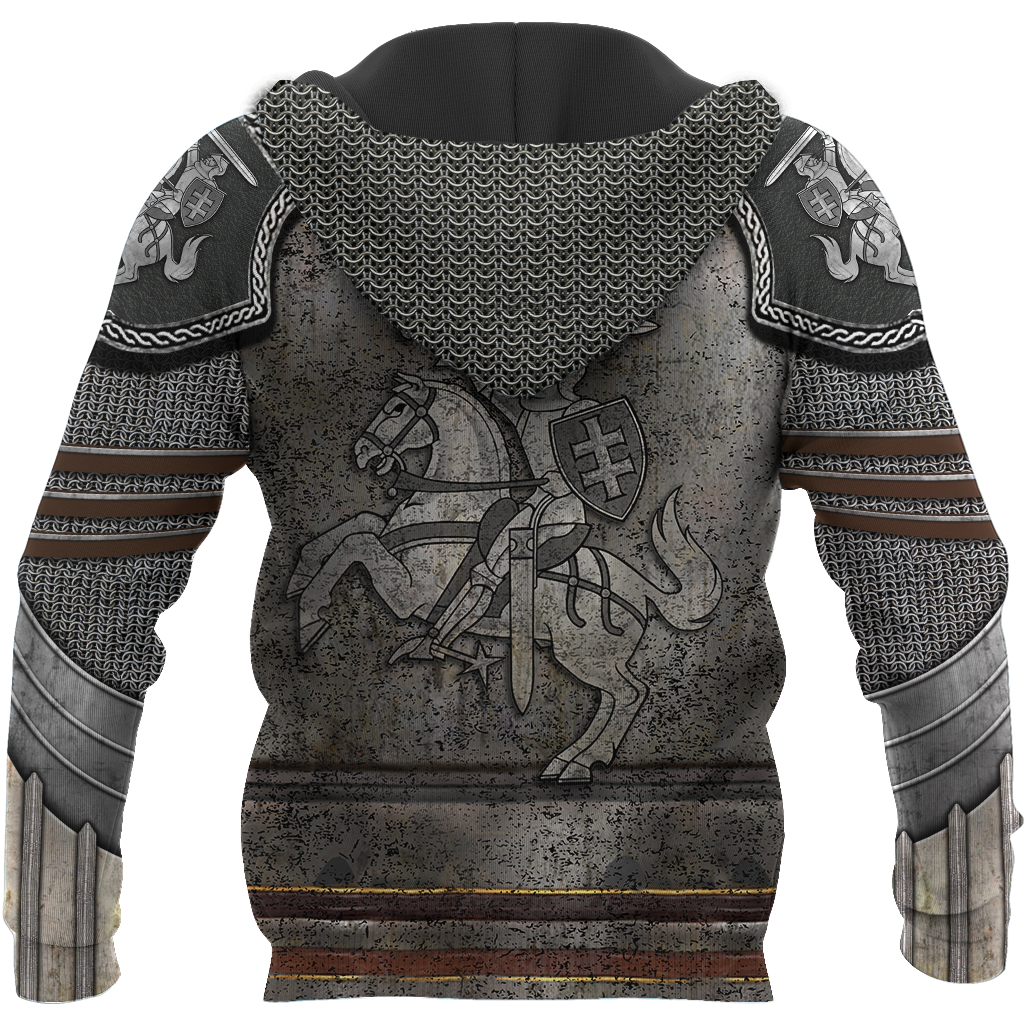 Lithuania Armor Knight Warrior Chainmail 3D All Over Printed Shirts For Men and Women AM120302-Apparel-TT-Hoodie-S-Vibe Cosy™
