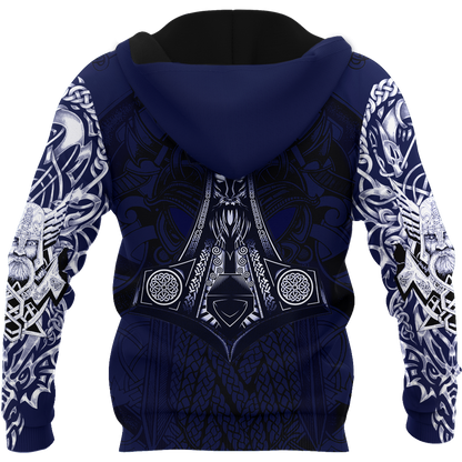 Odin Viking Tattoo Style-Apparel-HP Arts-Hoodie-S-Vibe Cosy™
