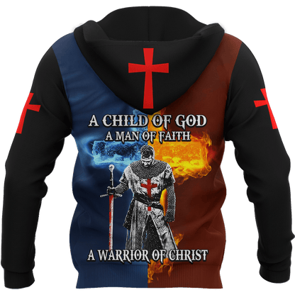A Child Of God A Man Of Faith A Warrior Of Christ 3D All Over Printed Shirts TA063001S