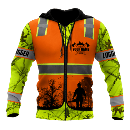 3D Chainsaw Logger Custom Name Unisex Shirts AM112032